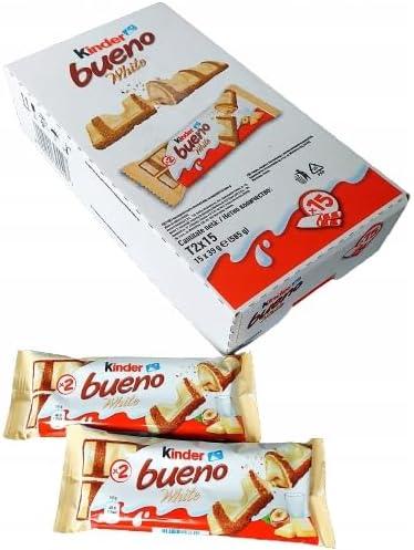 Kinder Bueno млечен шоколад с лешников крем 30 x 43 г, Kinder Bueno White, кутия с 30 броя, шоколадови барчета. - Image 2