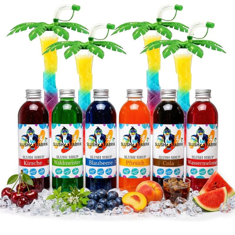 🥤 Slush Sirup Set 6 Sorten + 4 grüne Palmen 250 ml 1:5 AZO frei ohne Glyzerin - Image 3